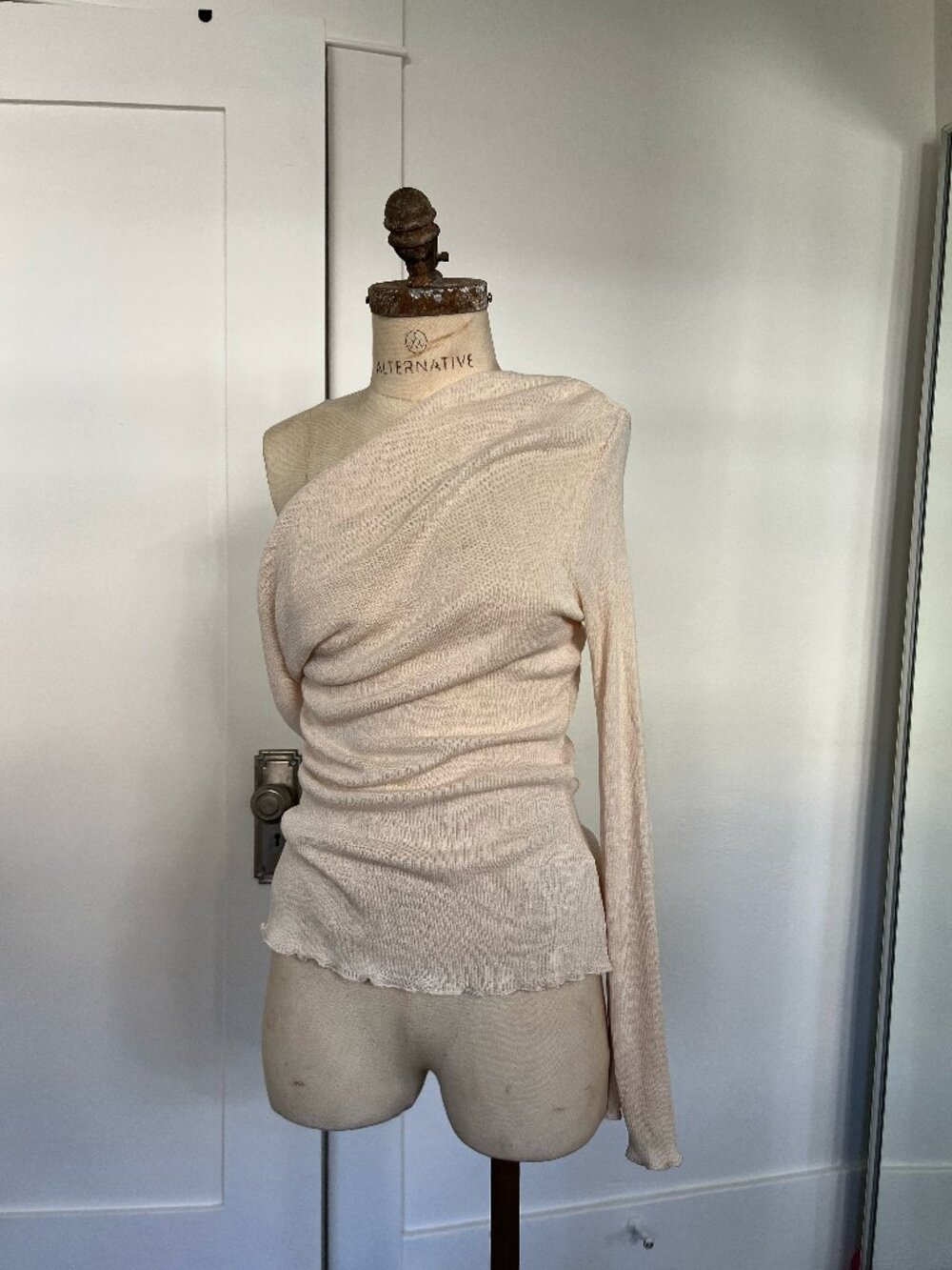 BAYSE SHEER OFF SHOULDER LONG SLEEVE TOP | NWT